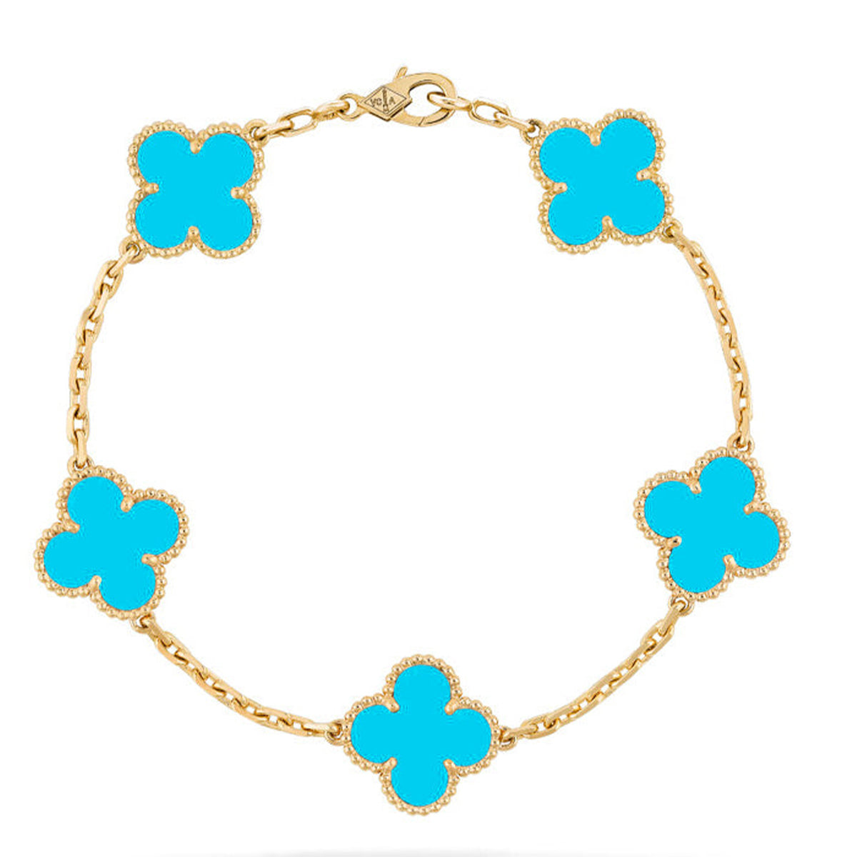 [Lume Jewelry]New  CLOVER 5 MOTIF TURQUOISE BRACELET COLLECTION