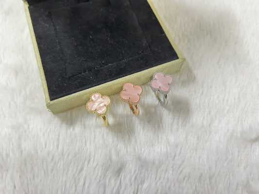 [Lume Jewelry]Pink Clover Ring