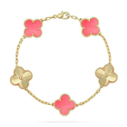 [Lume Jewelry]New  CLOVER 5 MOTIFS  PINK MOP BRACELET COLLECTION