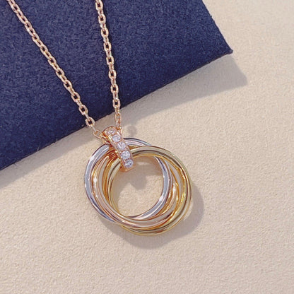 ¡®Lume Jewelry¡¯TRINITY NECKLACE GOLD  DIAMONDS
