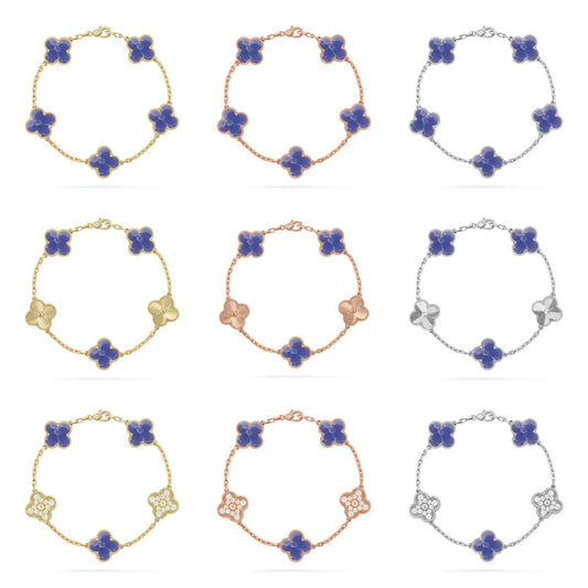 [Lume Jewelry]New CLOVER 5 MOTIF BLUE VEINS BRACELET COLLECTION