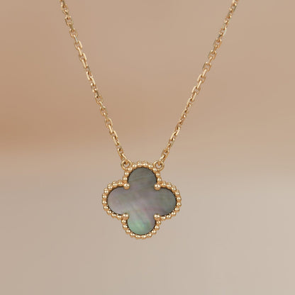 ¡®Lume Jewelry¡¯CLOVER 15MM  GRAY MOTHER OF PEARL NECKLACE