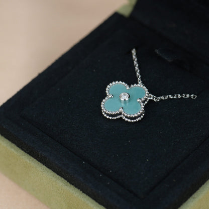 ¡®Lume Jewelry¡¯CLOVER 15MM DIAMOND SVRES PORCELAIN  NECKLACE SILVER