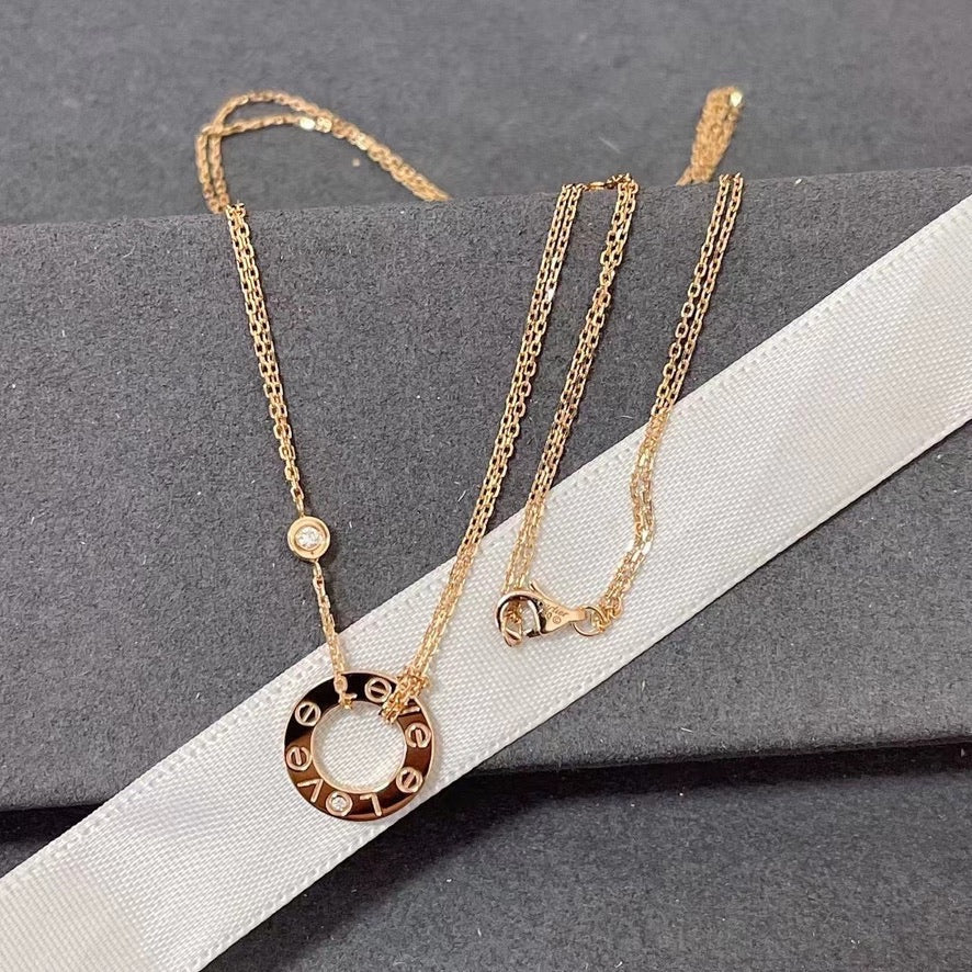 ¡®Lume Jewelry¡¯LOVE NECKLACE 16MM 2 DIAMONDS