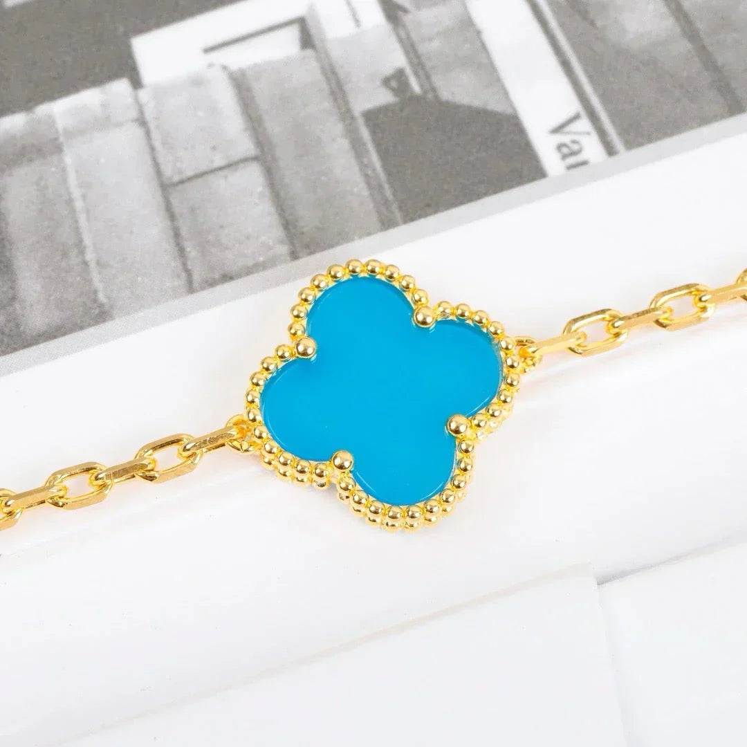 [Lume Jewelry]New  CLOVER 5 MOTIF TURQUOISE BRACELET COLLECTION
