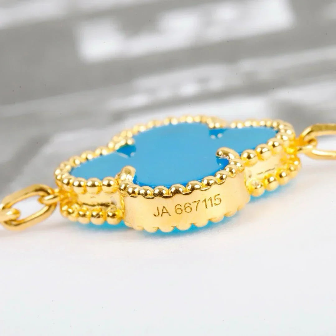 [Lume Jewelry]New  CLOVER 5 MOTIF TURQUOISE BRACELET COLLECTION