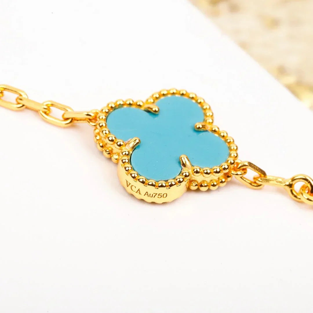 [Lume Jewelry]New  CLOVER 5 MOTIF TURQUOISE BRACELET COLLECTION