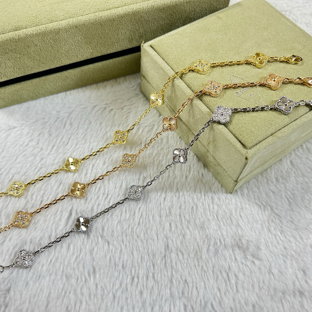 [¡®Lume Jewelry¡¯]CLOVER 6 MOTIF DIAMOND LASER BRACELET