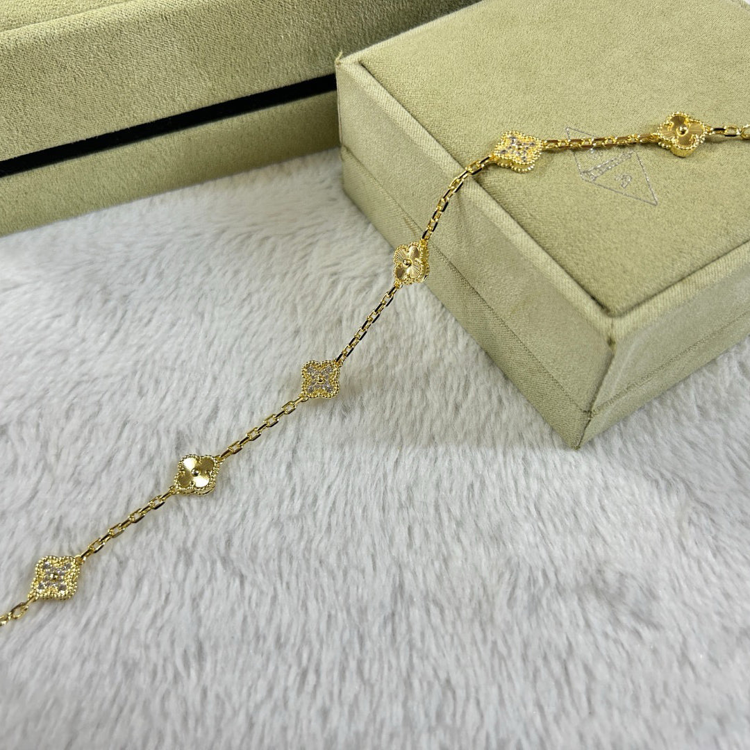 [¡®Lume Jewelry¡¯]CLOVER 6 MOTIF DIAMOND LASER BRACELET