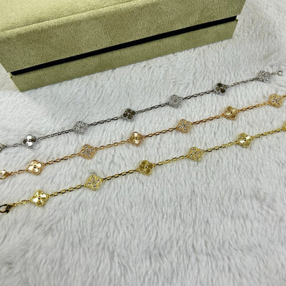 [¡®Lume Jewelry¡¯]CLOVER 6 MOTIF DIAMOND LASER BRACELET