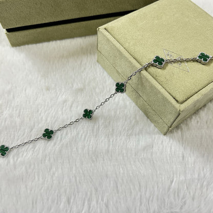 [¡®Lume Jewelry¡¯]CLOVER 6 MOTIF MALACHITE BRACELET