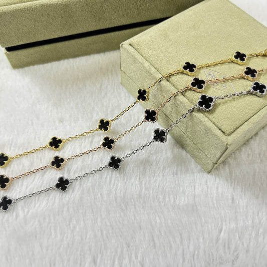 [¡®Lume Jewelry¡¯]CLOVER 6 MOTIF  ONYXS BRACELET