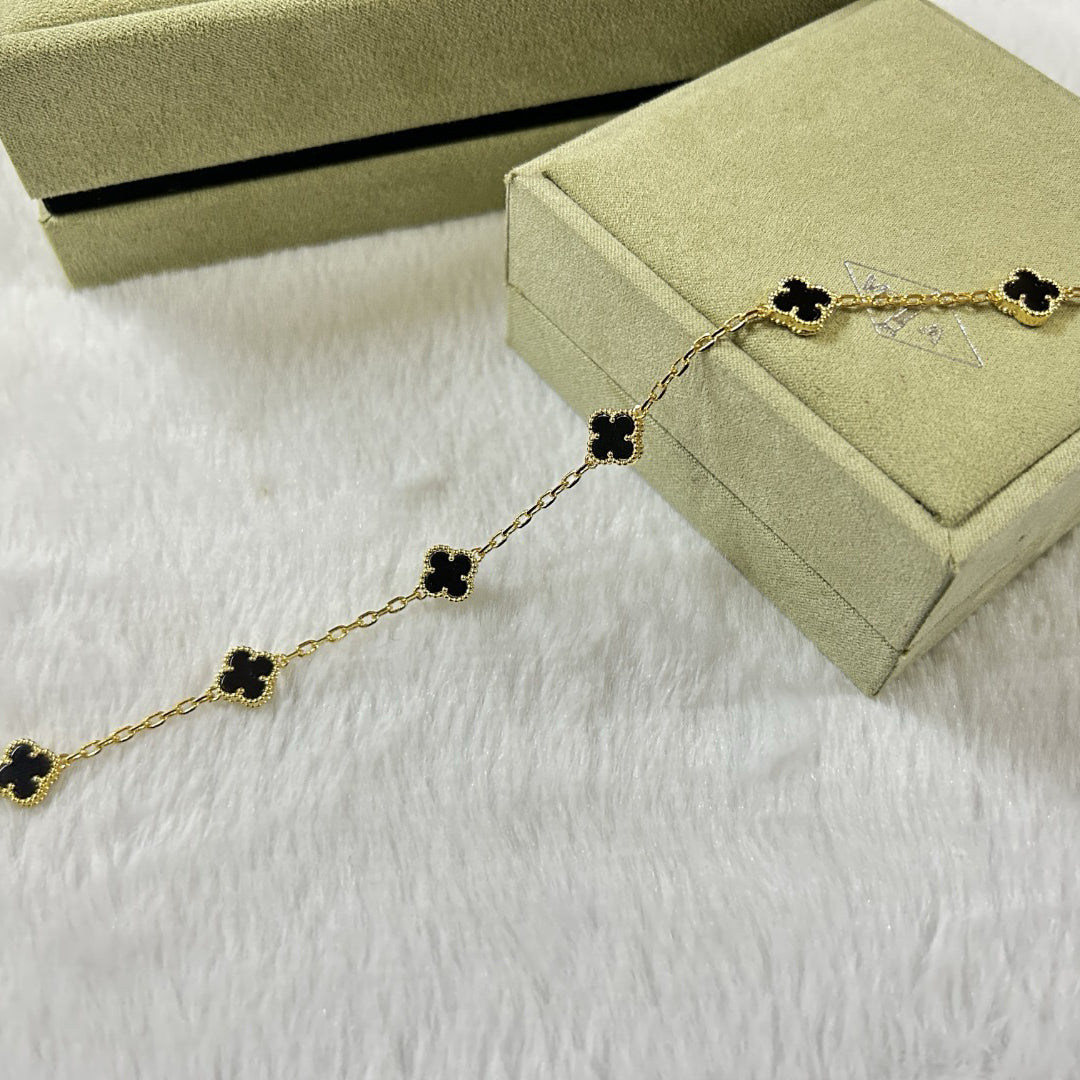 [¡®Lume Jewelry¡¯]CLOVER 6 MOTIF  ONYXS BRACELET