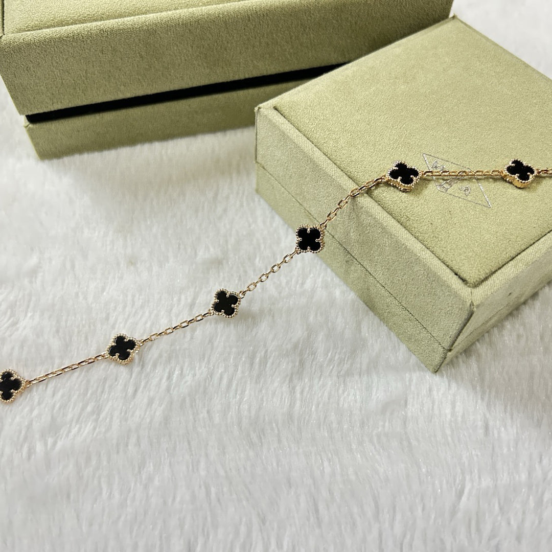 [¡®Lume Jewelry¡¯]CLOVER 6 MOTIF  ONYXS BRACELET