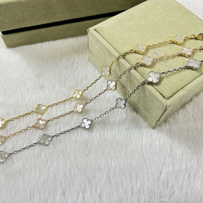 [¡®Lume Jewelry¡¯]CLOVER 6 MOTIF WHITE MOP BRACELET