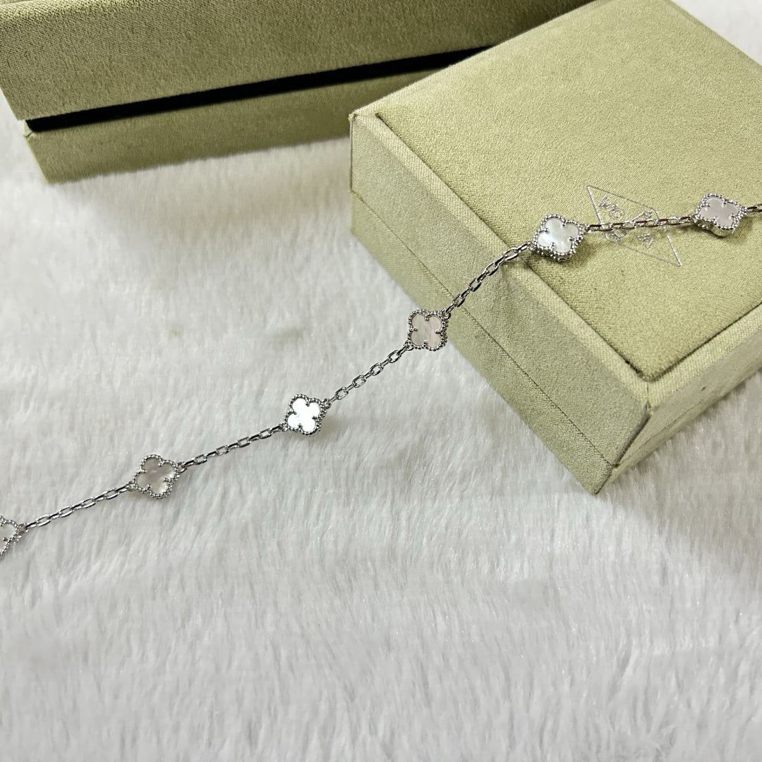 [¡®Lume Jewelry¡¯]CLOVER 6 MOTIF WHITE MOP BRACELET