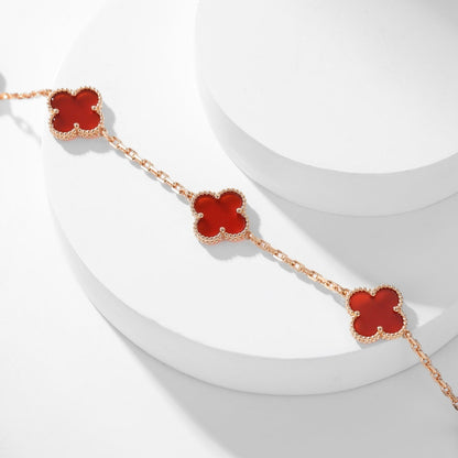 ¡®Lume Jewelry¡¯CLOVER 10 MOTIFS CARNELIAN NECKLACE