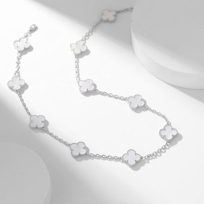 ¡®Lume Jewelry¡¯CLOVER 10 MOTIFS WHITE MOTHER OF PEARL NECKLACE