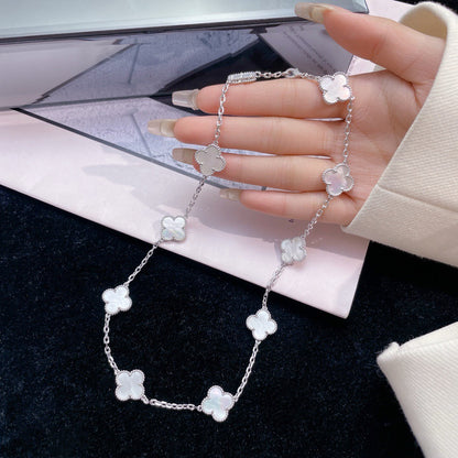 ¡®Lume Jewelry¡¯CLOVER 10 MOTIFS WHITE MOTHER OF PEARL NECKLACE