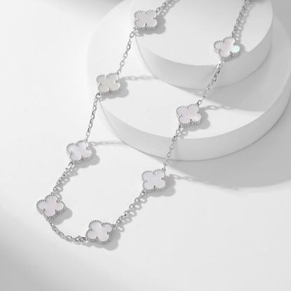 ¡®Lume Jewelry¡¯CLOVER 10 MOTIFS WHITE MOTHER OF PEARL NECKLACE