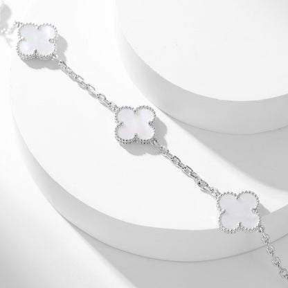 ¡®Lume Jewelry¡¯CLOVER 10 MOTIFS WHITE MOTHER OF PEARL NECKLACE