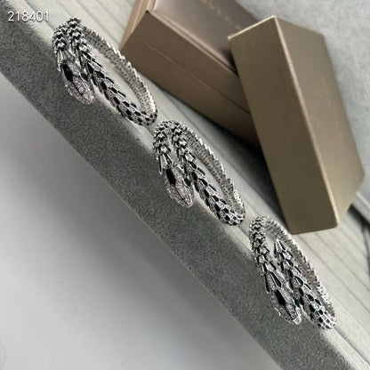 [Lume Jewelry]NEW OBSIDIAN & DIAMOND SERPENT BRACELET