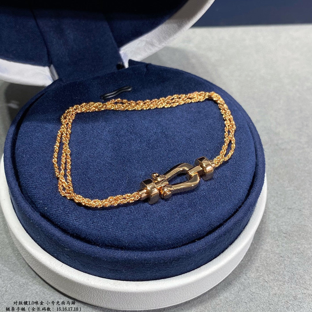 ¡®Lume Jewelry¡¯FORCE SMALL HORSESHOE  DIAMOND CHAIN ROPE BRACELET