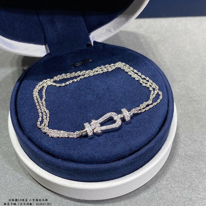 ¡®Lume Jewelry¡¯FORCE SMALL HORSESHOE  DIAMOND CHAIN ROPE BRACELET