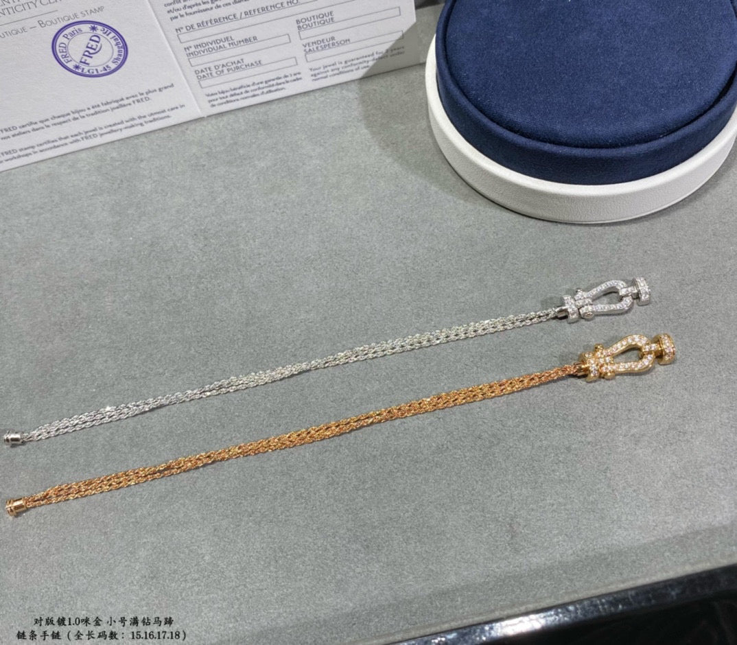¡®Lume Jewelry¡¯FORCE SMALL HORSESHOE  DIAMOND CHAIN ROPE BRACELET