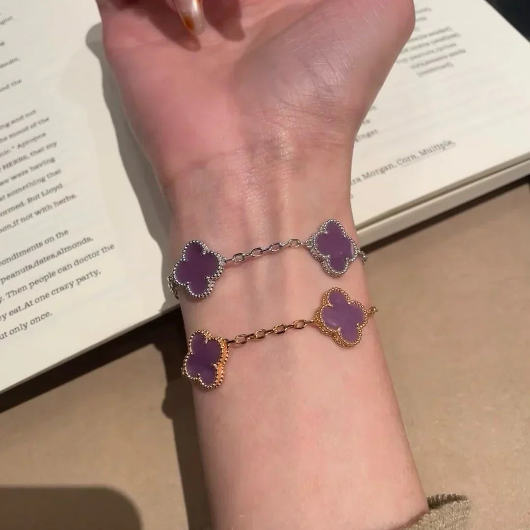 [Lume Jewelry]New  CLOVER 5 MOTIF VIOLET BRACELET COLLECTION