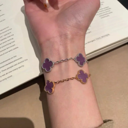[Lume Jewelry]New  CLOVER 5 MOTIF VIOLET BRACELET COLLECTION
