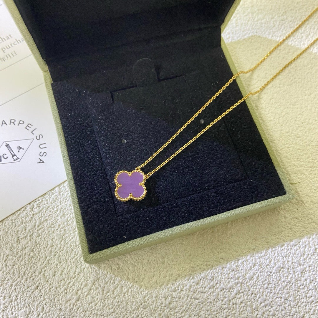 ¡®Lume Jewelry¡¯CLOVER 15MM  PURPLE VIOLET NECKLACE