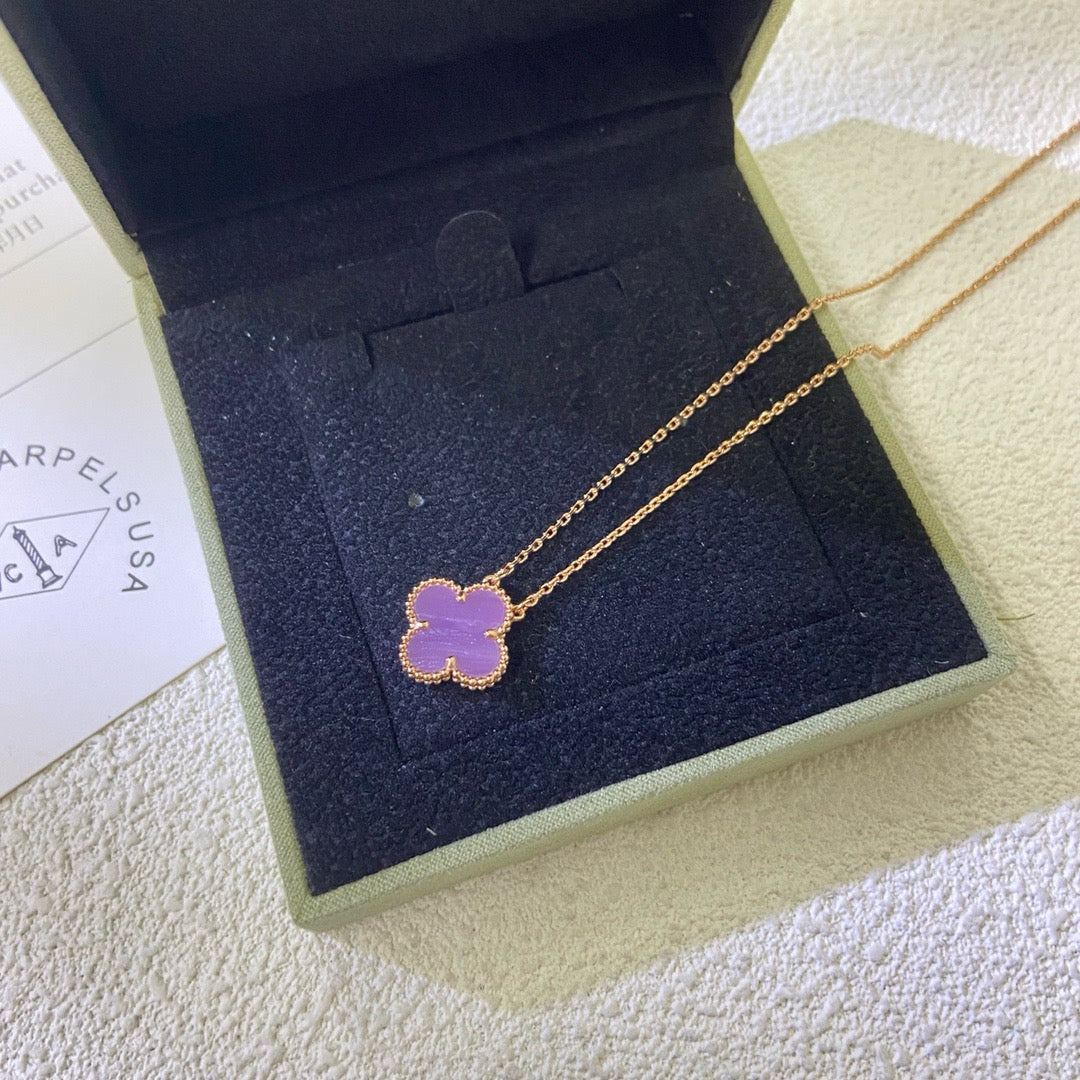 ¡®Lume Jewelry¡¯CLOVER 15MM  PURPLE VIOLET NECKLACE