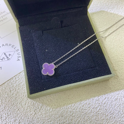 ¡®Lume Jewelry¡¯CLOVER 15MM  PURPLE VIOLET NECKLACE