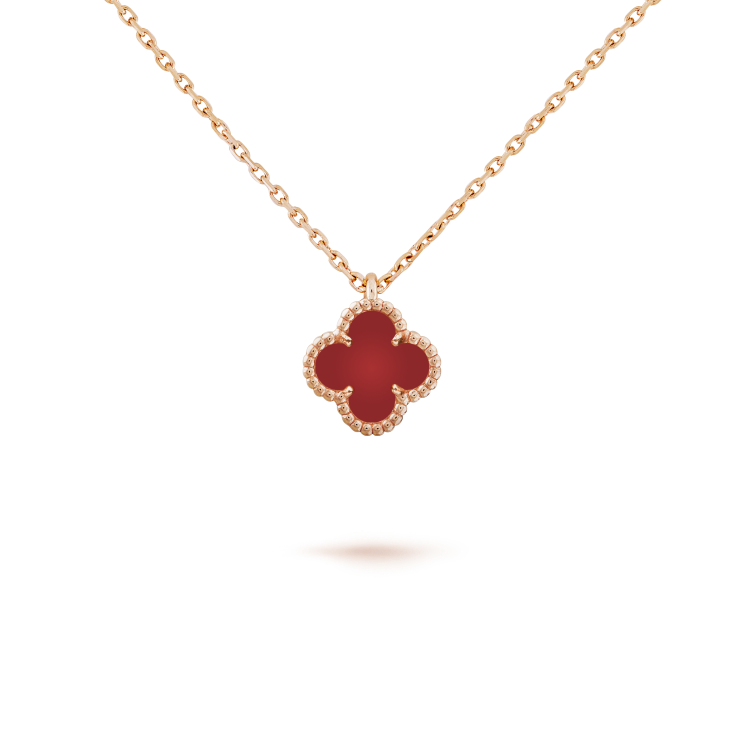 ¡®Lume Jewelry¡¯CLOVER MINI 9.5MM WHITE CARNELIANS NECKLACE