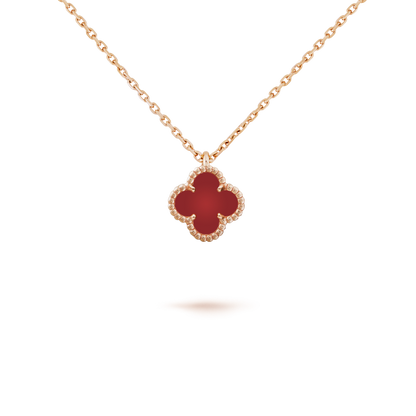¡®Lume Jewelry¡¯CLOVER MINI 9.5MM WHITE CARNELIANS NECKLACE