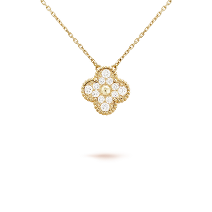 ¡®Lume Jewelry¡¯CLOVER 15MM DIAMOND SINGLE FLOWER NECKLACE
