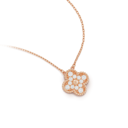 ¡®Lume Jewelry¡¯CLOVER 15MM DIAMOND SINGLE FLOWER NECKLACE