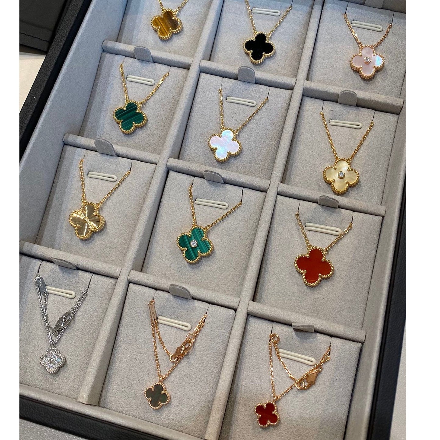 ¡®Lume Jewelry¡¯CLOVER 15MM DIAMOND SINGLE FLOWER NECKLACE