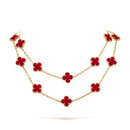 ¡®Lume Jewelry¡¯CLOVER 20 MOTIFS CARNELIAN NECKLACE
