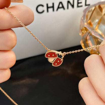 ¡®Lume Jewelry¡¯LUCKY  CARNELIANS LADYBUG NECKLACE