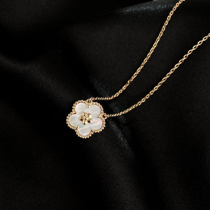 ¡®Lume Jewelry¡¯LUCKY  WHITE MOP  PLUM BLOSSOM NECKLACE