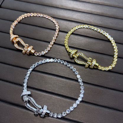 ¡®Lume Jewelry¡¯FORCE  LARGE HORSESHOE FULL DIAMOND TENNIS BRACELET