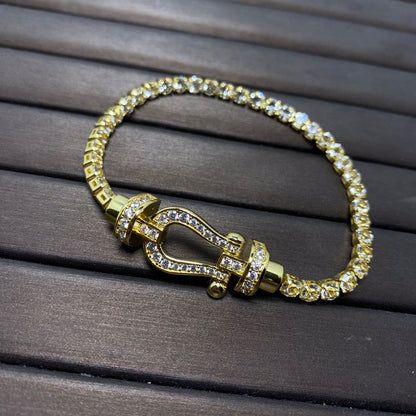 ¡®Lume Jewelry¡¯FORCE  LARGE HORSESHOE FULL DIAMOND TENNIS BRACELET