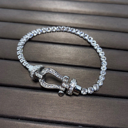 ¡®Lume Jewelry¡¯FORCE  LARGE HORSESHOE FULL DIAMOND TENNIS BRACELET