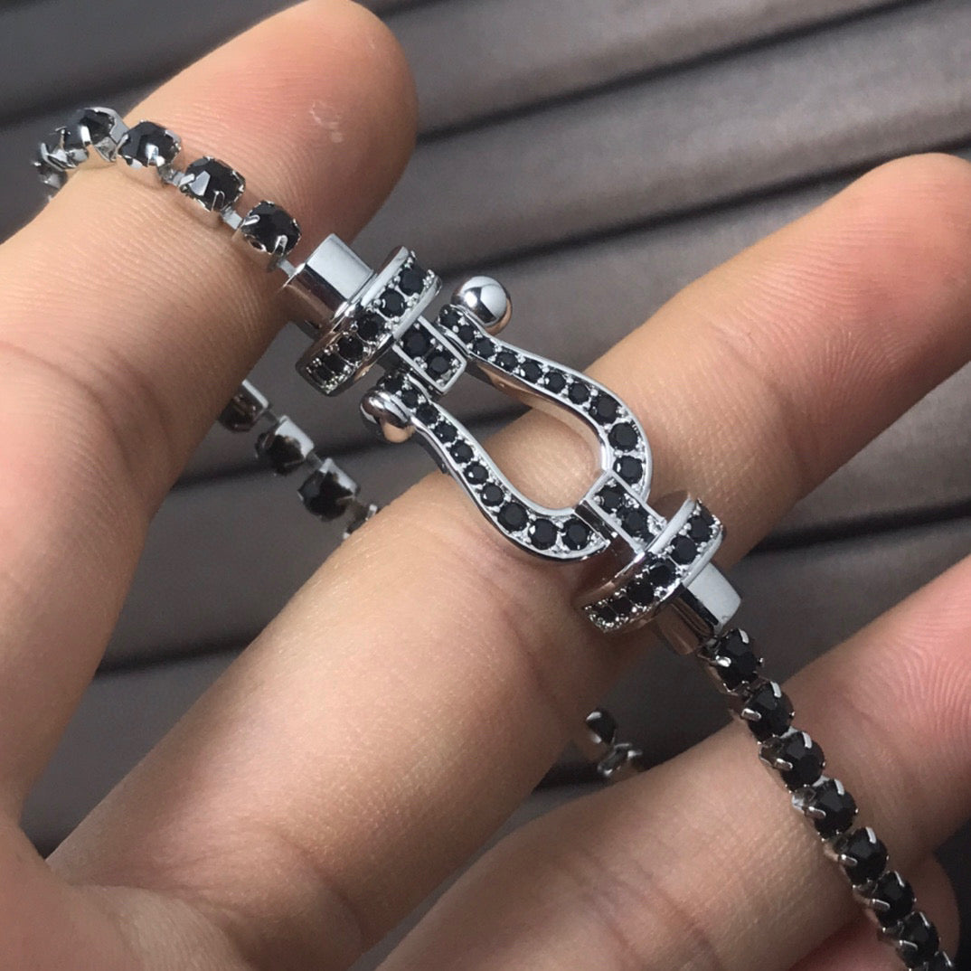 ¡®Lume Jewelry¡¯FORCE  LARGE HORSESHOE FULL DIAMOND TENNIS BRACELET