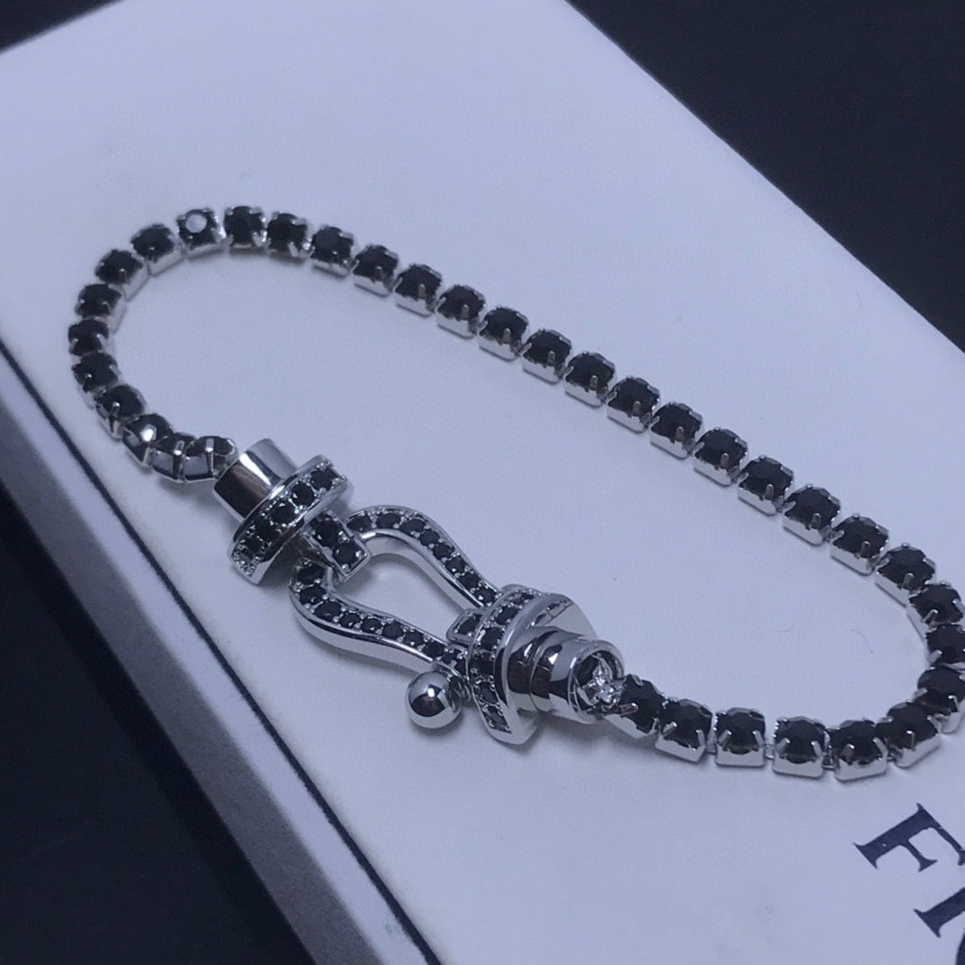¡®Lume Jewelry¡¯FORCE  LARGE HORSESHOE FULL DIAMOND TENNIS BRACELET