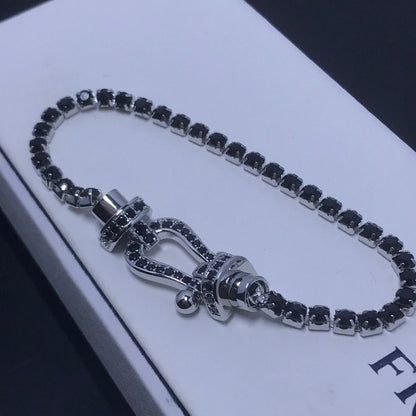 ¡®Lume Jewelry¡¯FORCE  LARGE HORSESHOE FULL DIAMOND TENNIS BRACELET