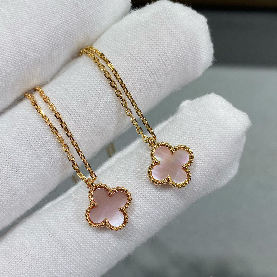¡®Lume Jewelry¡¯CLOVER 15MM PINK MOTHER-OF-PEARL SINGLE FLOWER NECKLACE