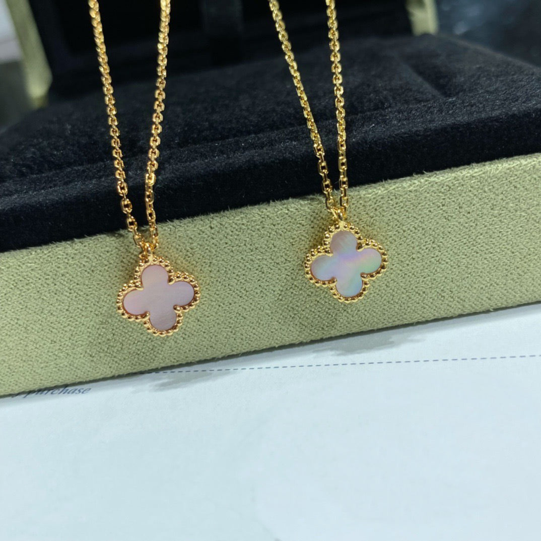 ¡®Lume Jewelry¡¯CLOVER 15MM PINK MOTHER-OF-PEARL SINGLE FLOWER NECKLACE